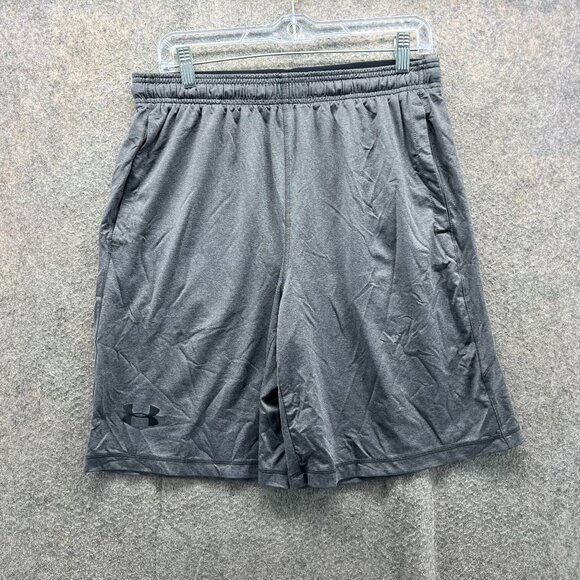 Under Armour Shorts Mens Large Gray Athletic Dazzel Athletic Gym Elastic Waist - Picture 1 of 10